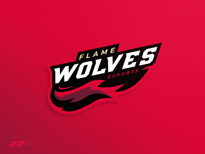 Flame Wolves brand branding esports fire gaming identity illustration logo mascot sports wolf