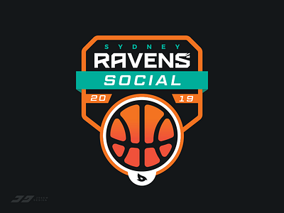 Sydney Ravens Social Basketball Team badge basketball brand emblem esports logo sports