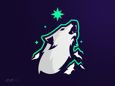 Howling Wolf Mascot Logo