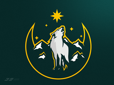 Howling Wolf Mascot Logo Concept