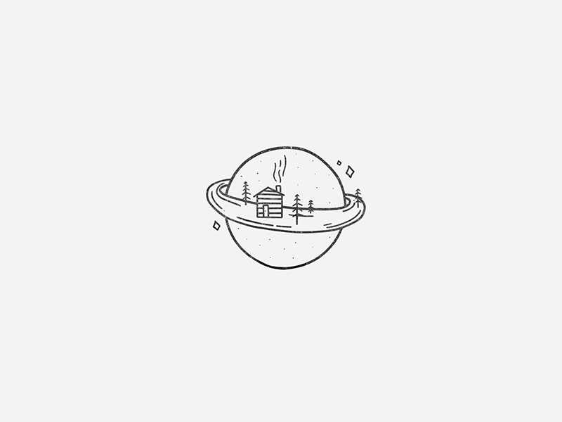 Saturn Cabin animation doodle gif illustrate illustration outer space