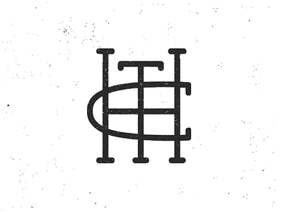 THC black and white brand branding lockup logo monogram texture thc vintage