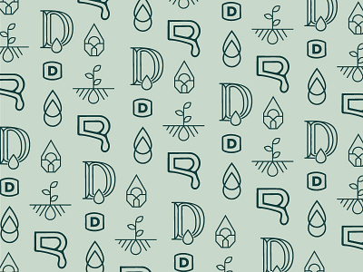 D is for Discard brand branding cannabis drip drop icon identity lockup logo mark pattern thc