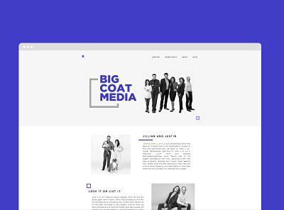 Big Coat Media Website brand identity branding logo web web design website design