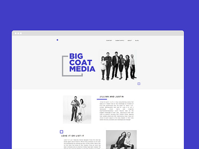 Big Coat Media Website brand identity branding logo web web design website design