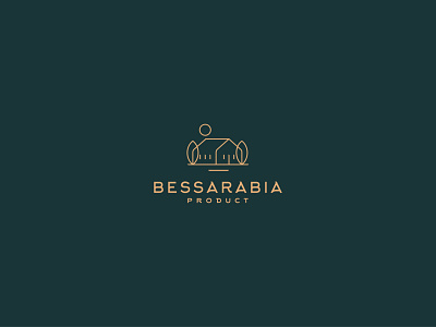 Bessarabia Product Logo agricultural agriculture agro branding design ecommerce fresh homemade house house logo illustration logo logo design nature premium product sun trees typography vector