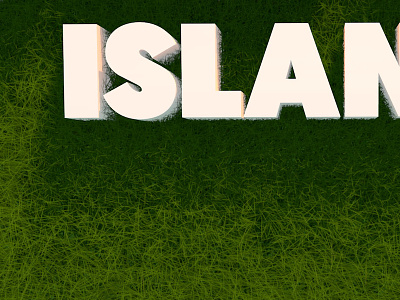 3D Island Render 3d graphic graphic design grass green island logo render
