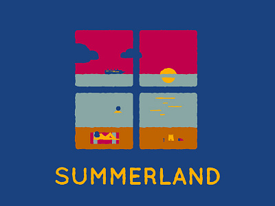 Summerland color illustration summer vibes
