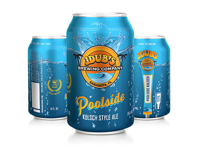 JDub's Brewery Can Redesign beer can design poolside kolsch