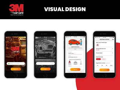 3M Car Care Visual Design branding mobile app product design ui ux visual design