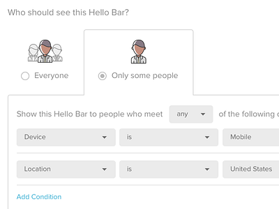 Targeting UI for Hello Bar