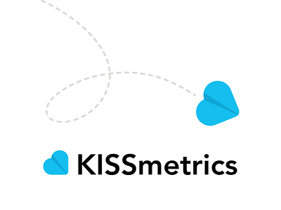 KISSmetrics rebrand concepts analytics blue brand branding data graphics logo logo design metrics paper plane rebrand redesign