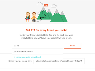 Invite your friends! contacts design email flat illustration import interface navigation product referral ui ux