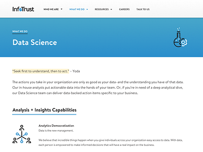 InfoTrust Marketing Site Redesign