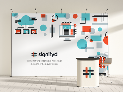 Booth Design for Signifyd booth booth design branding flat font icons identity logo simple
