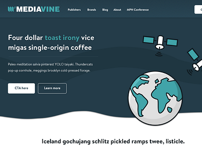 Landing page for Mediavine
