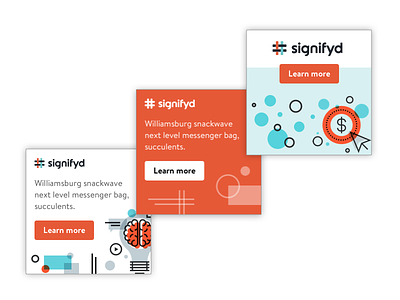 Display ads for Signifyd ads advertisements banner banner ads card display display ads graphic design marketing tech ui ux