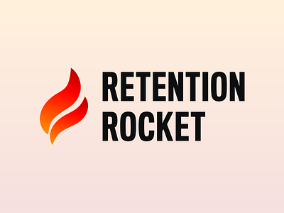 Branding/Logo Design for Retention Rocket branding fire font icon icon design identity logo logo design logotype minimalist rocket simple