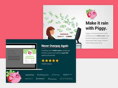 Google Web Store Ads for Piggy advertisements art branding display ad display ads finance google google web store illustration marketing money online ads typography