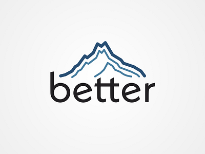 Logo for Better blue branding font identity logo logo design logo mark logos logotype marketing minimalist mountain simple ui ux wordmark
