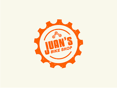 Juan's Bike Shop bike logo bike shop bike shop logo orange bike retro bike shop
