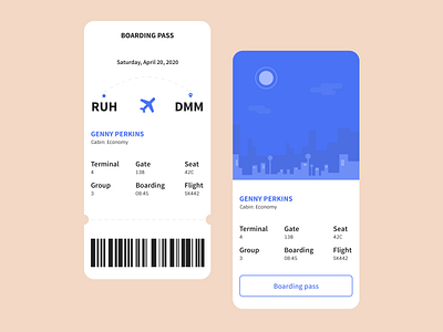 Boarding Pass UI