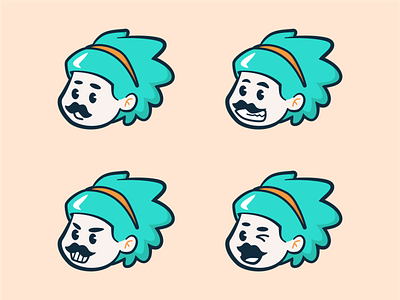 Avatar Emote Variants avatar avatar design avatar emoji character design graphic design