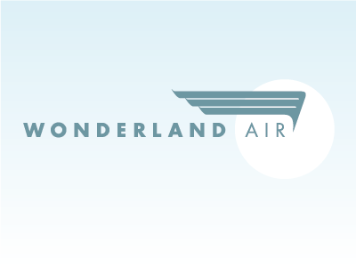 Wonderland Air Logo 50s airline wonderland