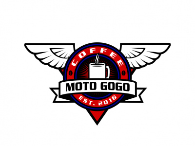 Moto Gogo art branding coffee design designer gfx graphic logo logodesign motorcycle vector vectorart