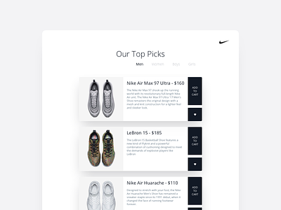 Nike Shoes clean design minimal nike page shoes shopping store style website