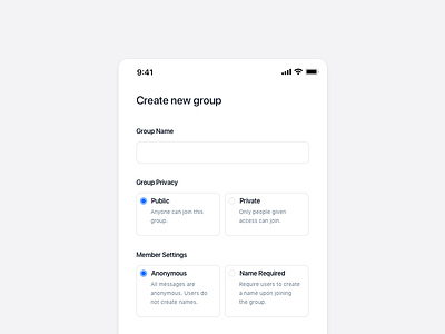 forms chat choice create field form group message new option selectable ui ux