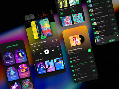 Music Rhythm Game application game mobile app mobile ui ui uiux