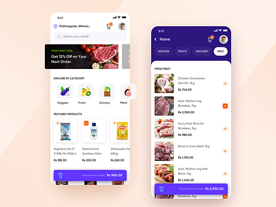 Grocery Delivery App UI Design