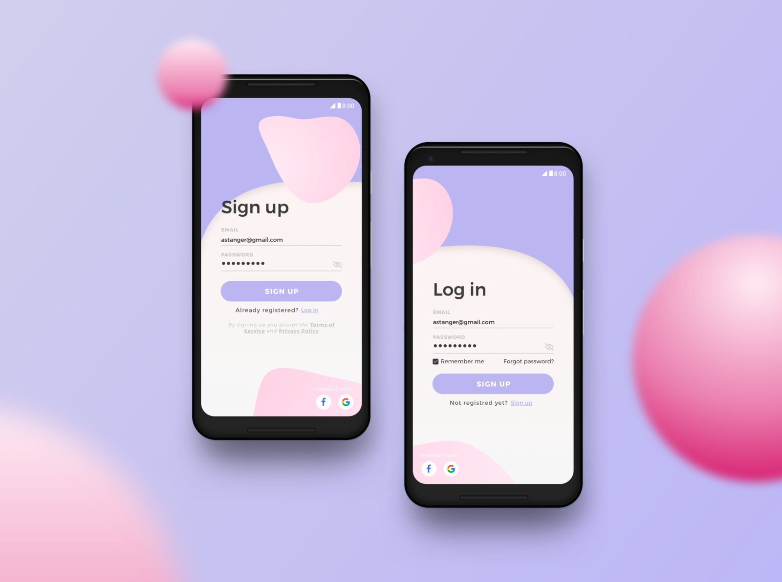 DailyUI #001 - Sign up by Emma Frouin on Dribbble