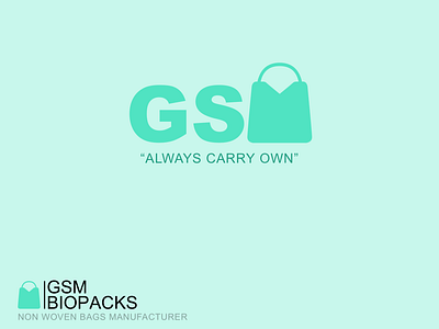 GSM Biopacks branding flat illustration logo