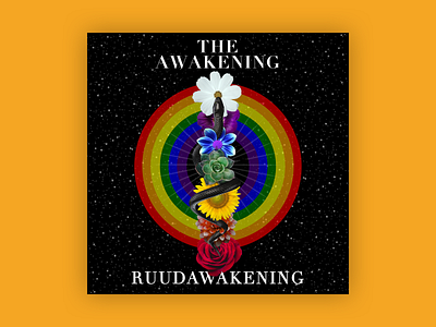 "The Awakening" abstract art album cover design ep cover kundalini music art rainbow