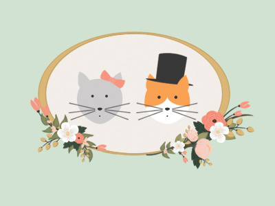 Kitties bride cat cats eloise groom hugo invitation kitty rsvp stationary stationery wedding