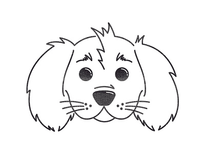 Mulligan Logo branding cavalier dog icon king charles logo mulligan pup puppy