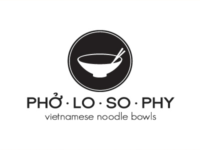 Pho bowl icon logo noodle pho vietnamese