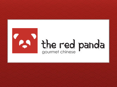 The Red Panda chinese icon logo panda red restaurant