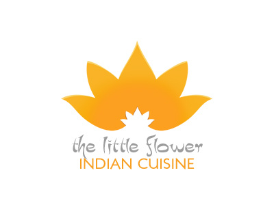 The Little Flower flower icon indian logo lotus restaurant