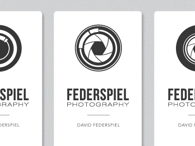Federspiel Photography Logo and Business Card Concepts business card camera icon lens logo photo photography