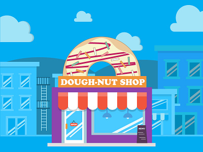 Donut Shop Concept concept donut flat food shop