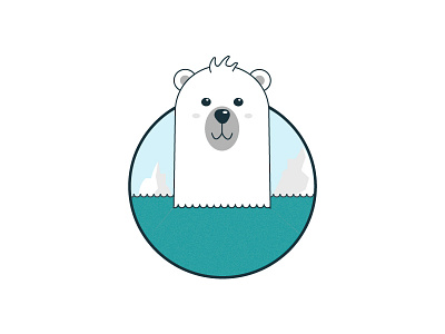 Polar Bear Avatar avatar bear circle flat polar