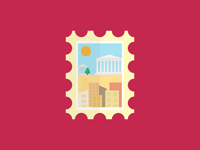 Acropolis & the city Stamp