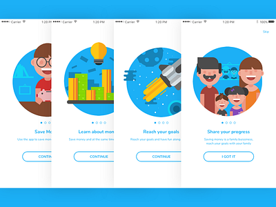 Onboarding Concept app concept money. savings onboarding ui