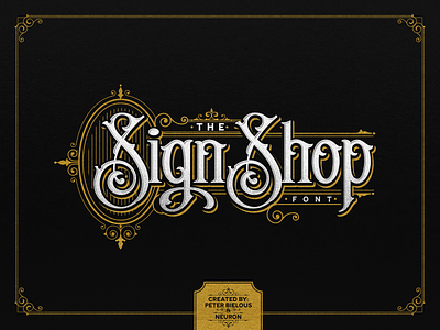 THE SIGN SHOP FONT custom customtype design font illustration lettering signage typogaphy vector vintage