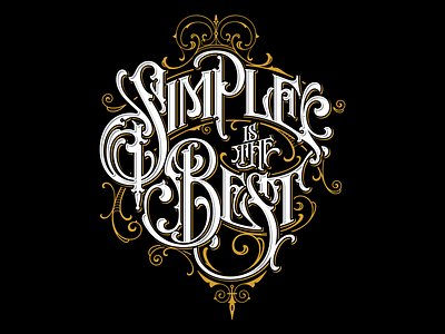 Simple is the best - lettering design