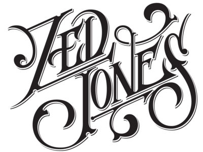 ZED JONES logo illustration lettering logo