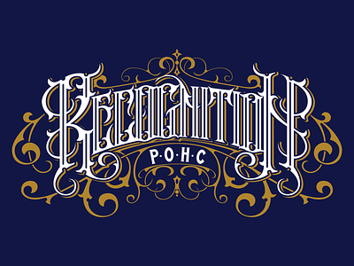 Recogniton - Limited edition t-shirt design illustration lettering tshirt